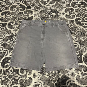 Men's Carhartt Gray Relaxed Fit Cargo Shorts Waist 42